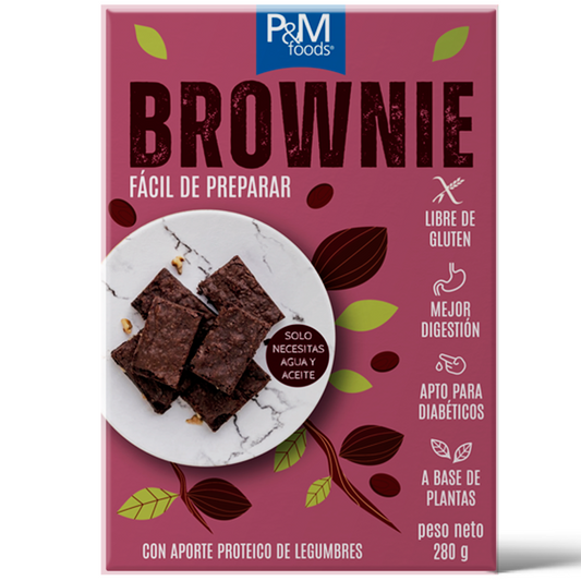 Premezcla Brownie de Legumbres Sin Gluten 280g - P&M Foods