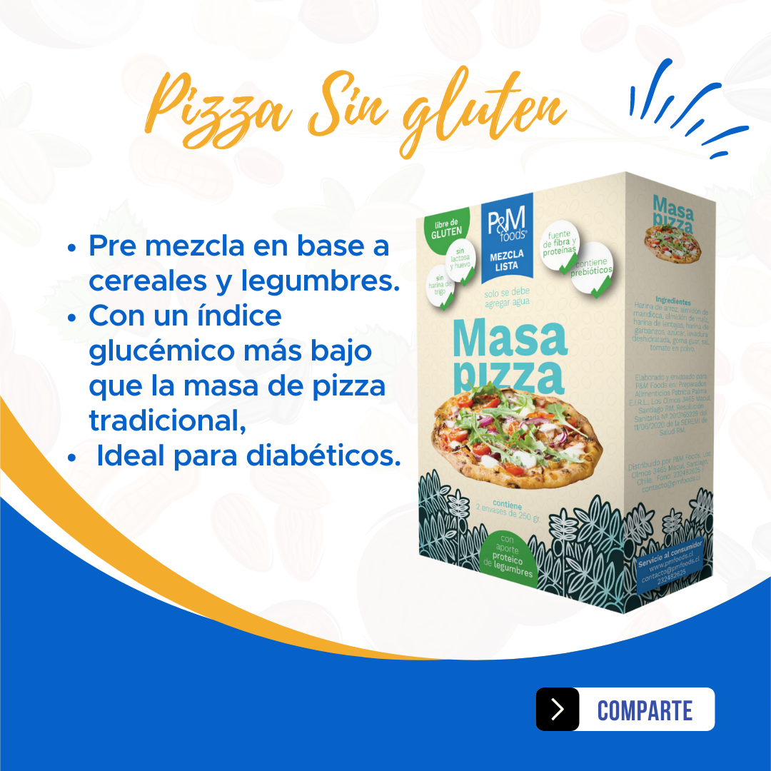 Mix Masa Pizza 500g Sin Gluten Vegano - P&M Foods