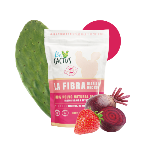 Polvo de Nopal con Frutos Rojos y betarraga 125g - BeCactus