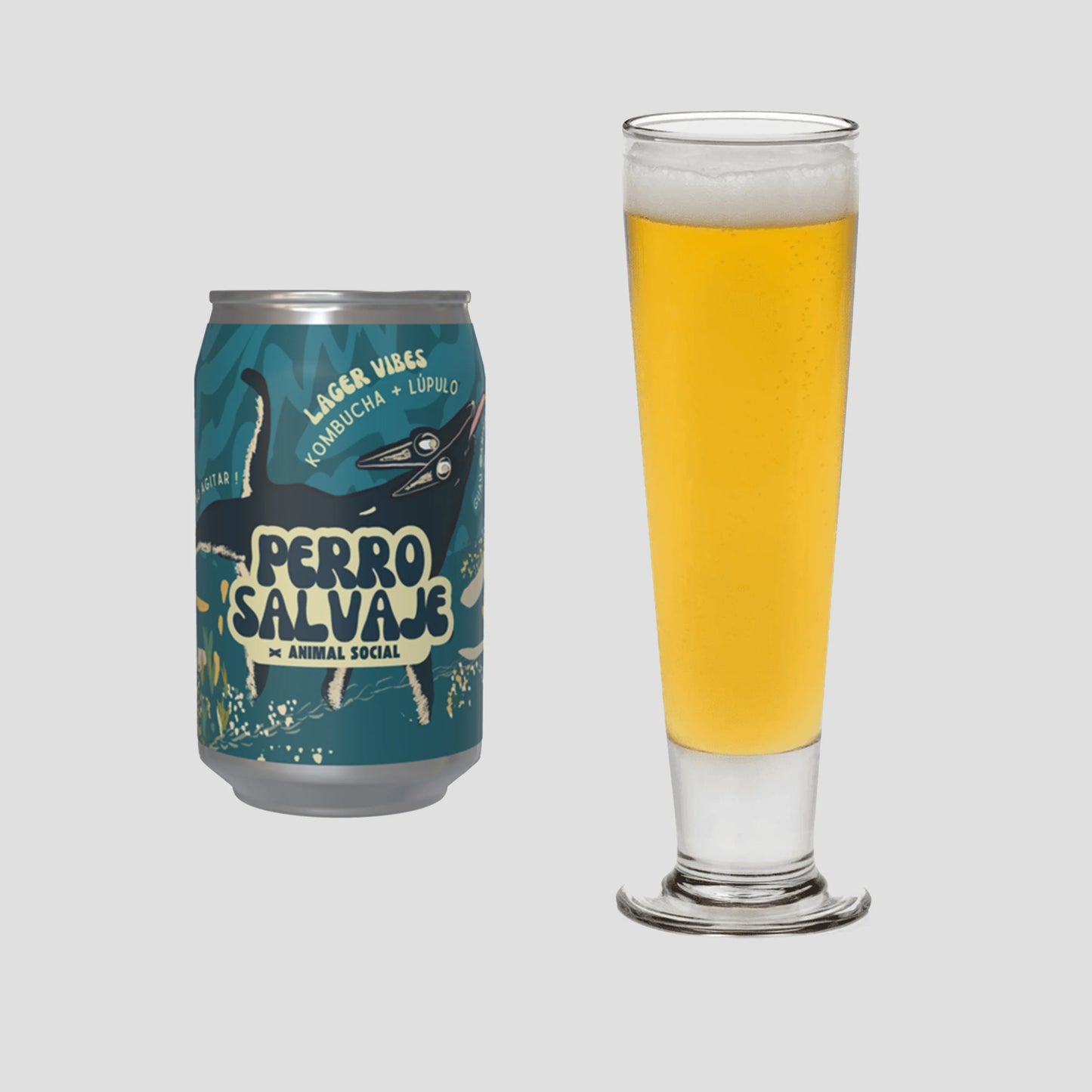 Perro Salvaje (Lager) 350cc - Animal Kombucha